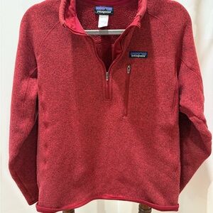 Patagonia Men's Zip-Up Sweater in Rich Red